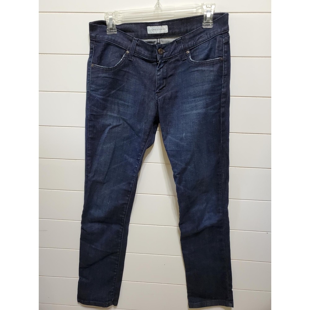 James Jeans Neo Beau womens size 28 dark blue mid rise skinny denim jeans